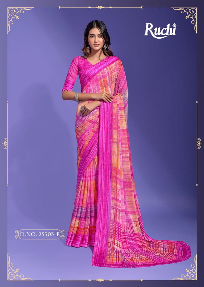 Ruchi Cherry 35 Soft Chiffon Printed Saree Catalog